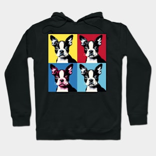 Pop Retro Boston Terrier Art - Cute Puppy Hoodie